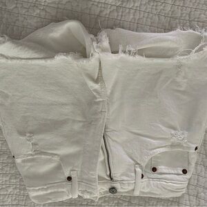 Abercrombie & Fitch Cream Denim Shorts